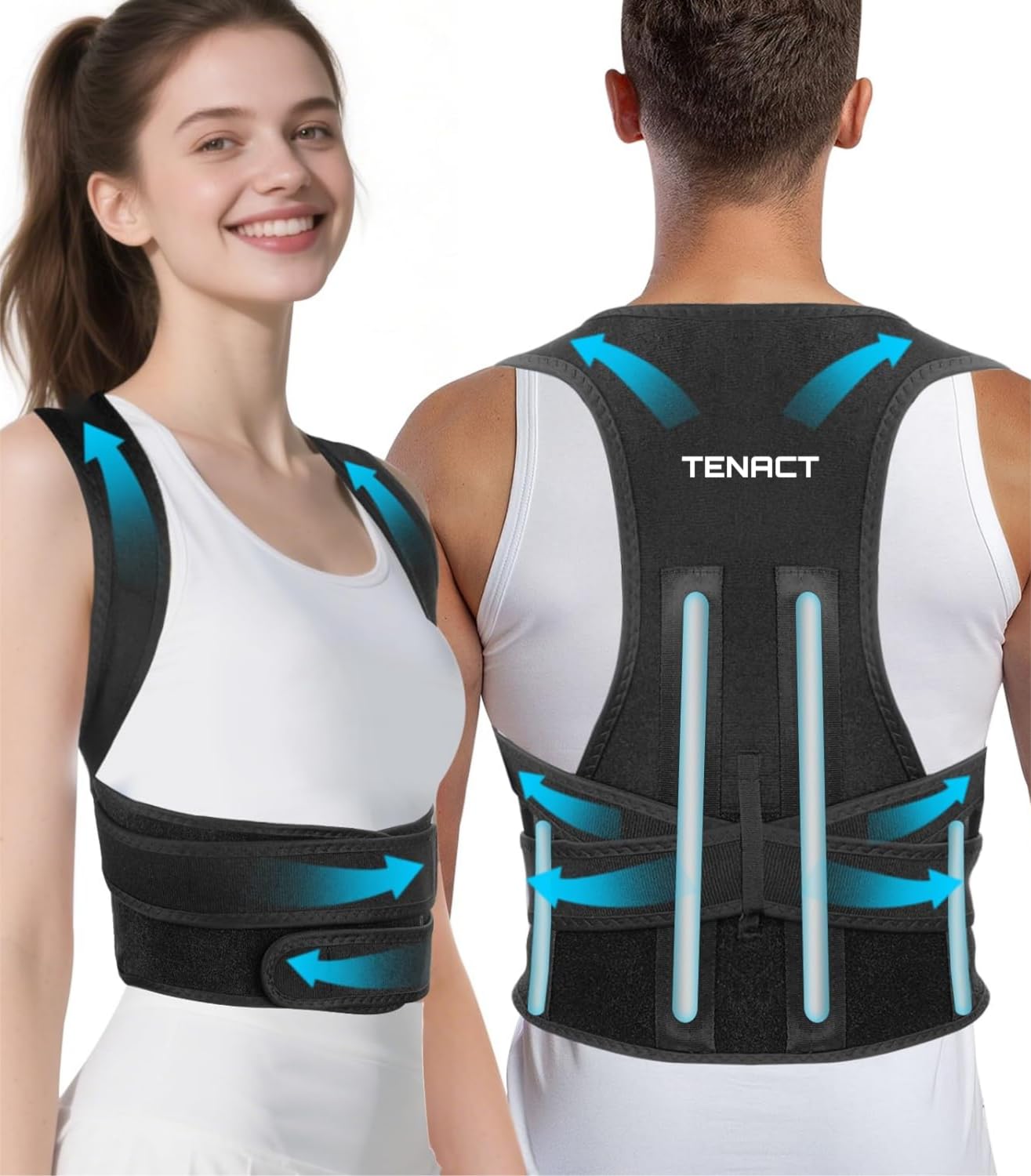 Posture Corrector Belt for Men & Women | Back Pain Relief & Straight Posture Support